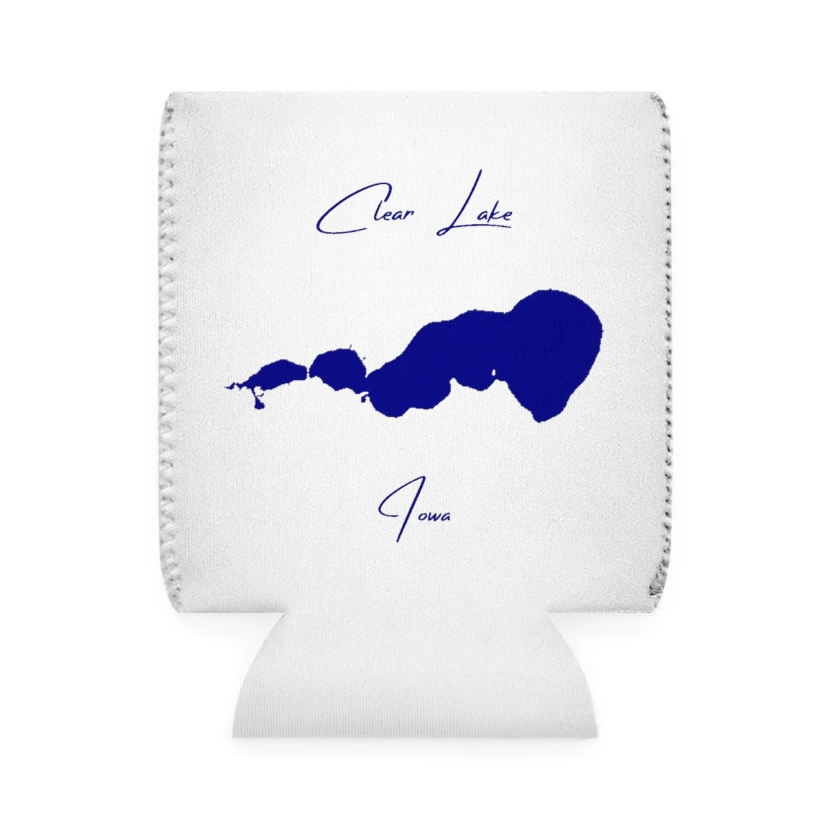 Iowa  Clear  Lake  Can  Koozie  front  position  view  from  front-1  white.webp
