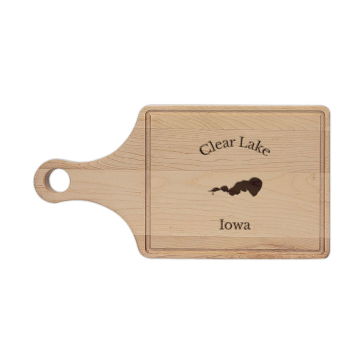 Iowa  Clear  Lake  Engraved  Cutting  Board  front  position  view  from  front  maple.webp