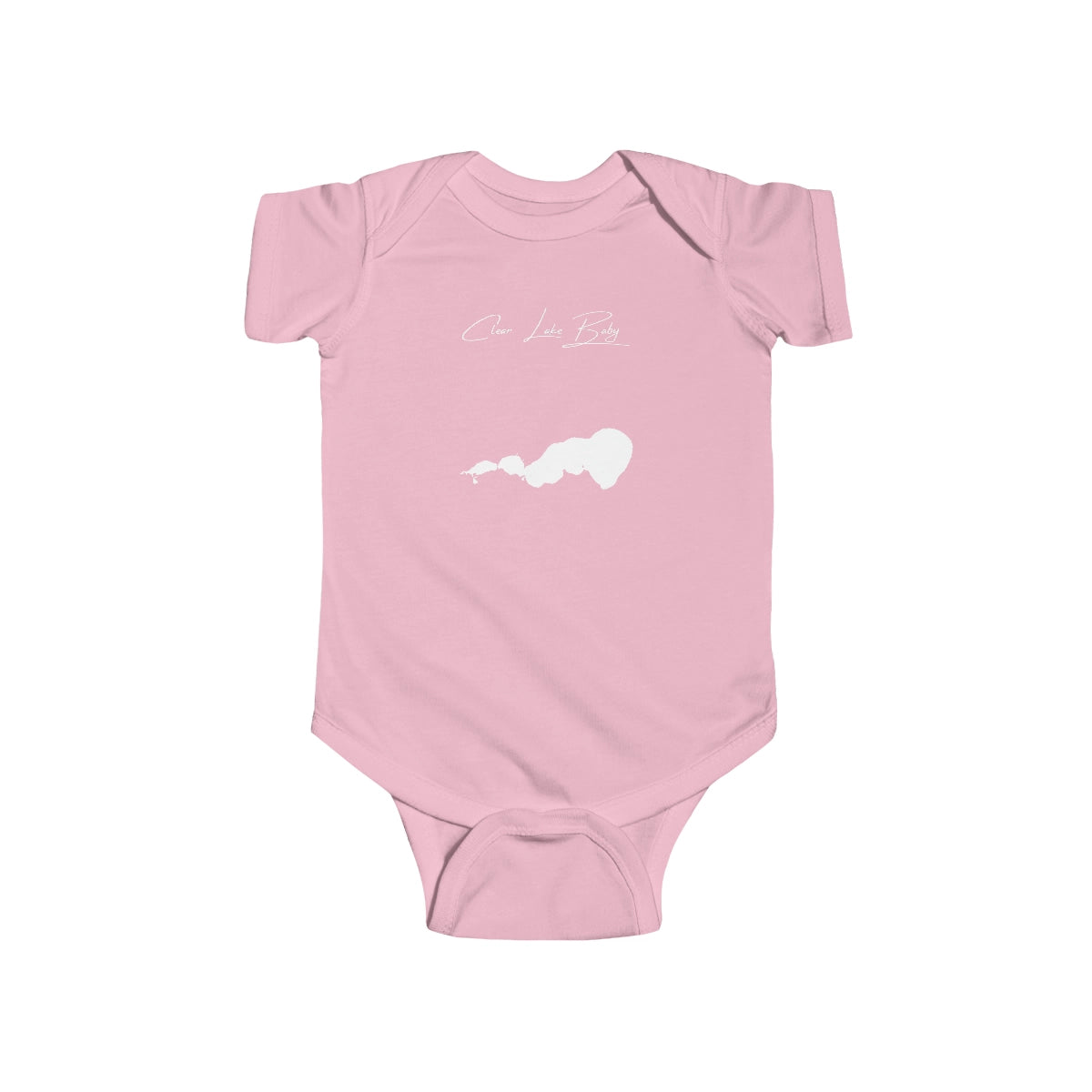 Iowa  Clear  Lake  Onesie  front  position  view  from  front  pink.webp