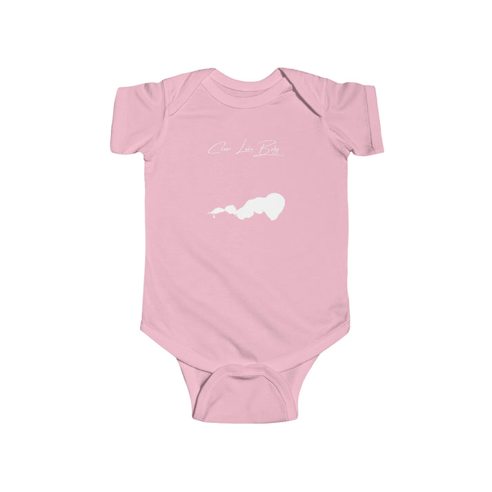 Iowa  Clear  Lake  Onesie  front  position  view  from  front  pink.webp