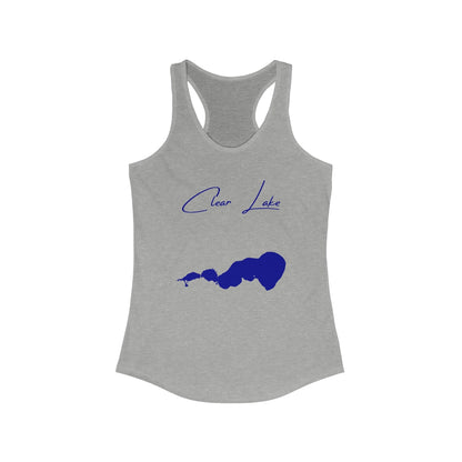 Iowa  Clear  Lake  Racerback-Tank  front  position  view  from  front  heather  grey.webp