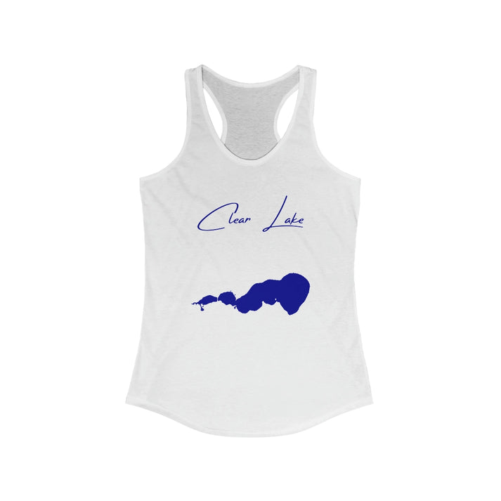 Iowa  Clear  Lake  Racerback-Tank  front  position  view  from  front  solid  white.webp