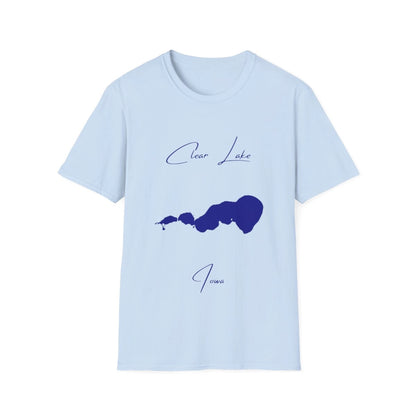 Iowa  Clear  Lake  T-shirt  front  position  view  from  front  light  blue.webp