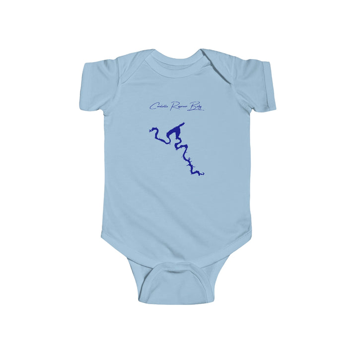 Iowa  Coralville  Reservoir  Onesie  front  position  view  from  front  light  blue.webp