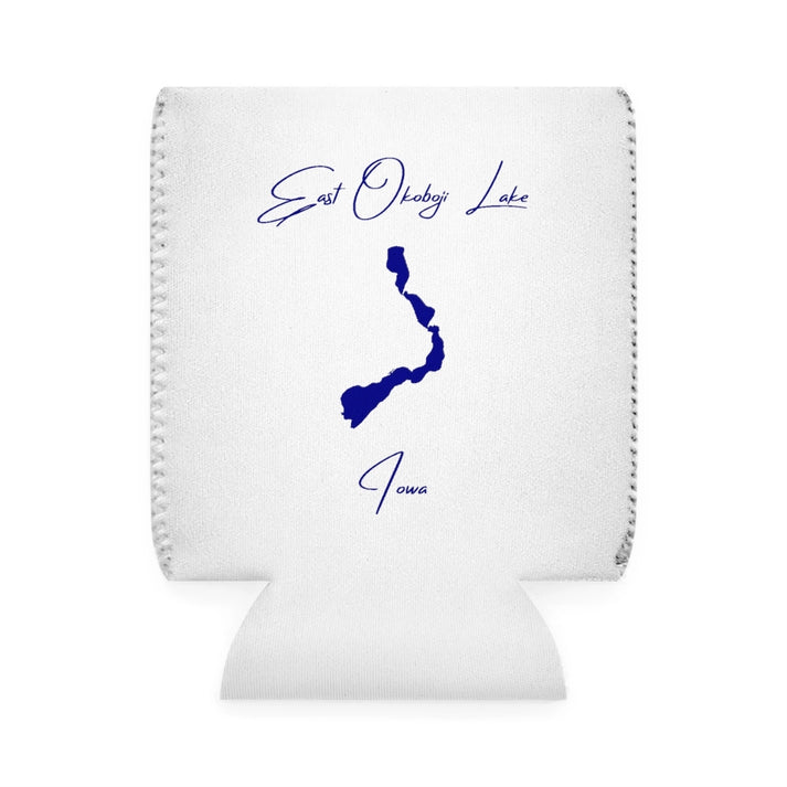 Iowa  East  Okoboji  Lake  Can  Koozie  front  position  view  from  front-1  white.webp