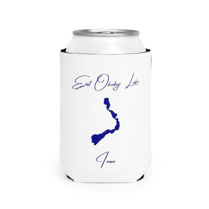 Iowa  East  Okoboji  Lake  Can  Koozie  front  position  view  from  front-2  white.webp