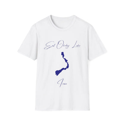 Iowa  East  Okoboji  Lake  T-shirt  front  position  view  from  front  white.webp