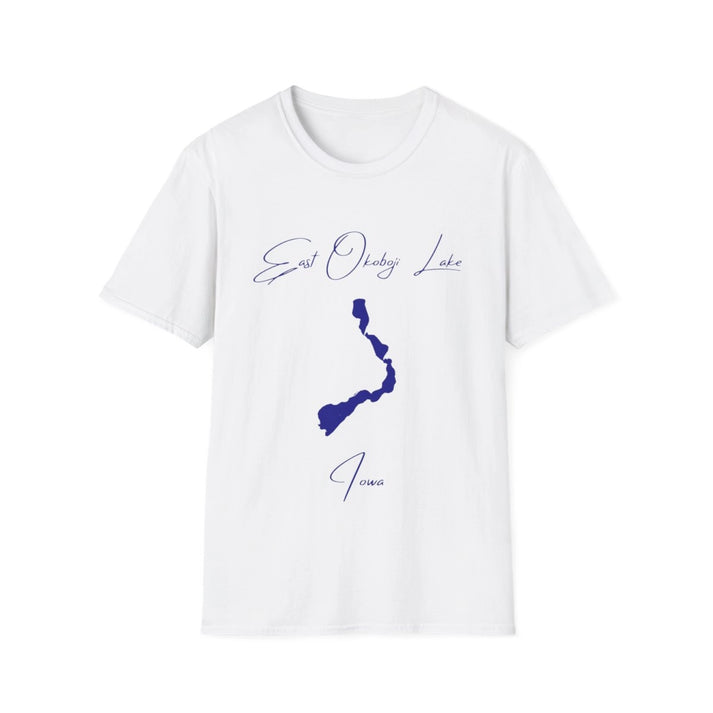 Iowa  East  Okoboji  Lake  T-shirt  front  position  view  from  front  white.webp