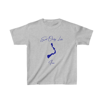 Iowa  East  Okoboji  Lake  Youth  T-shirt  front  position  view  from  front  sport  grey.webp
