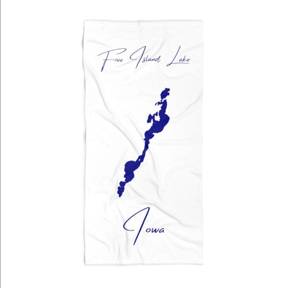 Iowa  Five  Island  Lake  Beach  Towel  front  position  view  from  front  36  x  72.webp