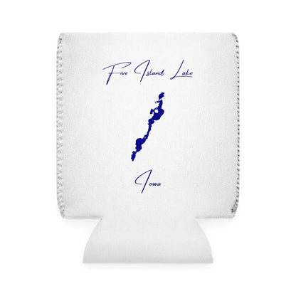 Iowa  Five  Island  Lake  Can  Koozie  front  position  view  from  front-1  white.webp