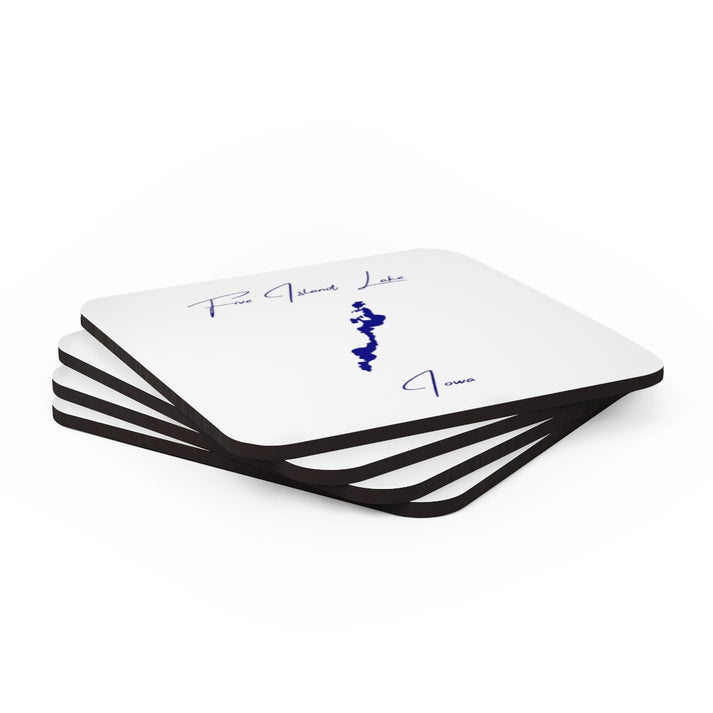 Iowa  Five  Island  Lake  Coaster  Set  front  position  view  from  stacked  3.75  x  3.75.webp