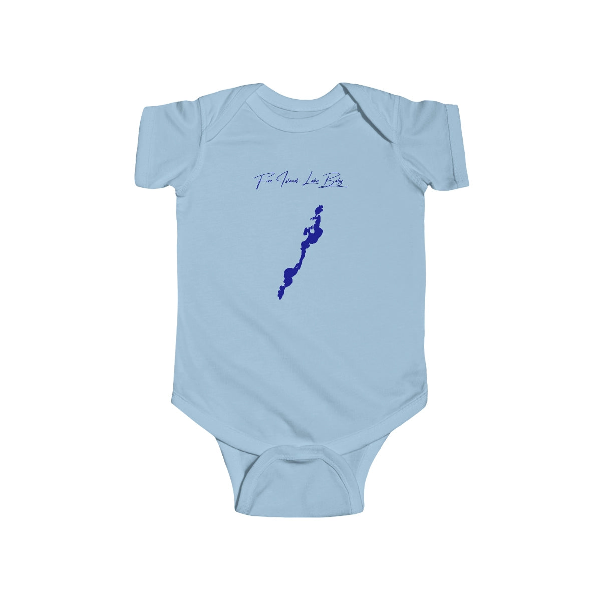 Iowa  Five  Island  Lake  Onesie  front  position  view  from  front  light  blue.webp