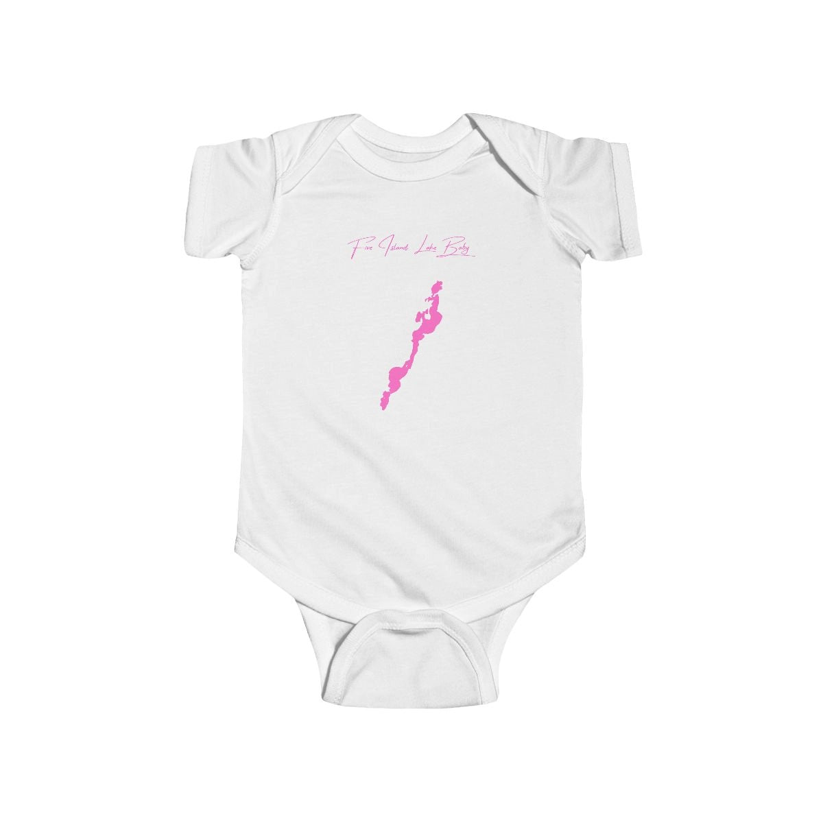 Iowa  Five  Island  Lake  Onesie  front  position  view  from  front  white.webp