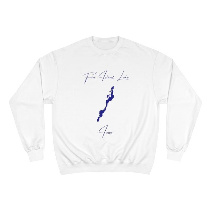 Iowa  Five  Island  Lake  Sweatshirt  front  position  view  from  front  white.webp