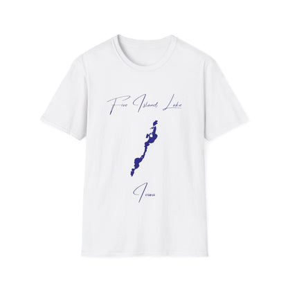 Iowa  Five  Island  Lake  T-shirt  front  position  view  from  front  white.webp