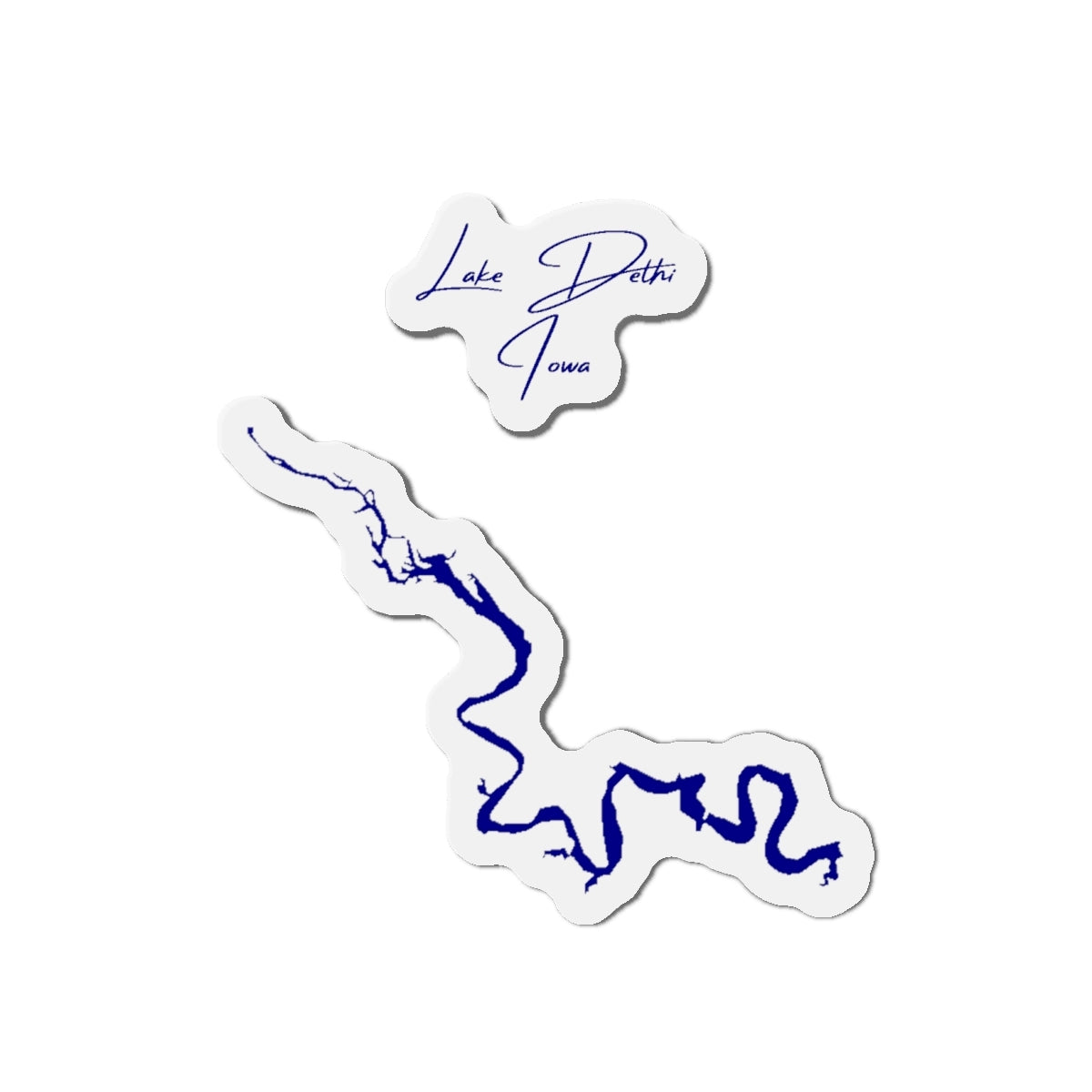 Iowa  Lake  Delhi  Die  Cut  Magnet  front  position  view  from  front  4  x  4.webp