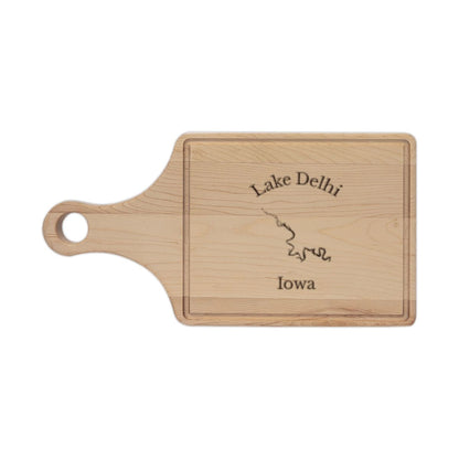 Iowa  Lake  Delhi  Engraved  Cutting  Board  front  position  view  from  front  maple.webp