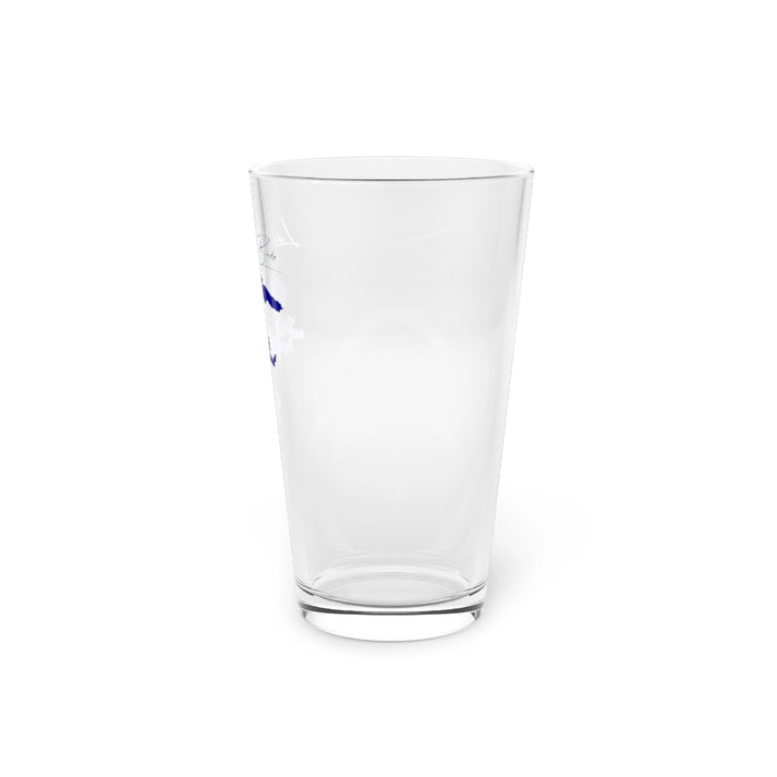 Iowa  Lake  MacBride  16oz  Pint  Glass  front  position  view  from  right  16oz.webp