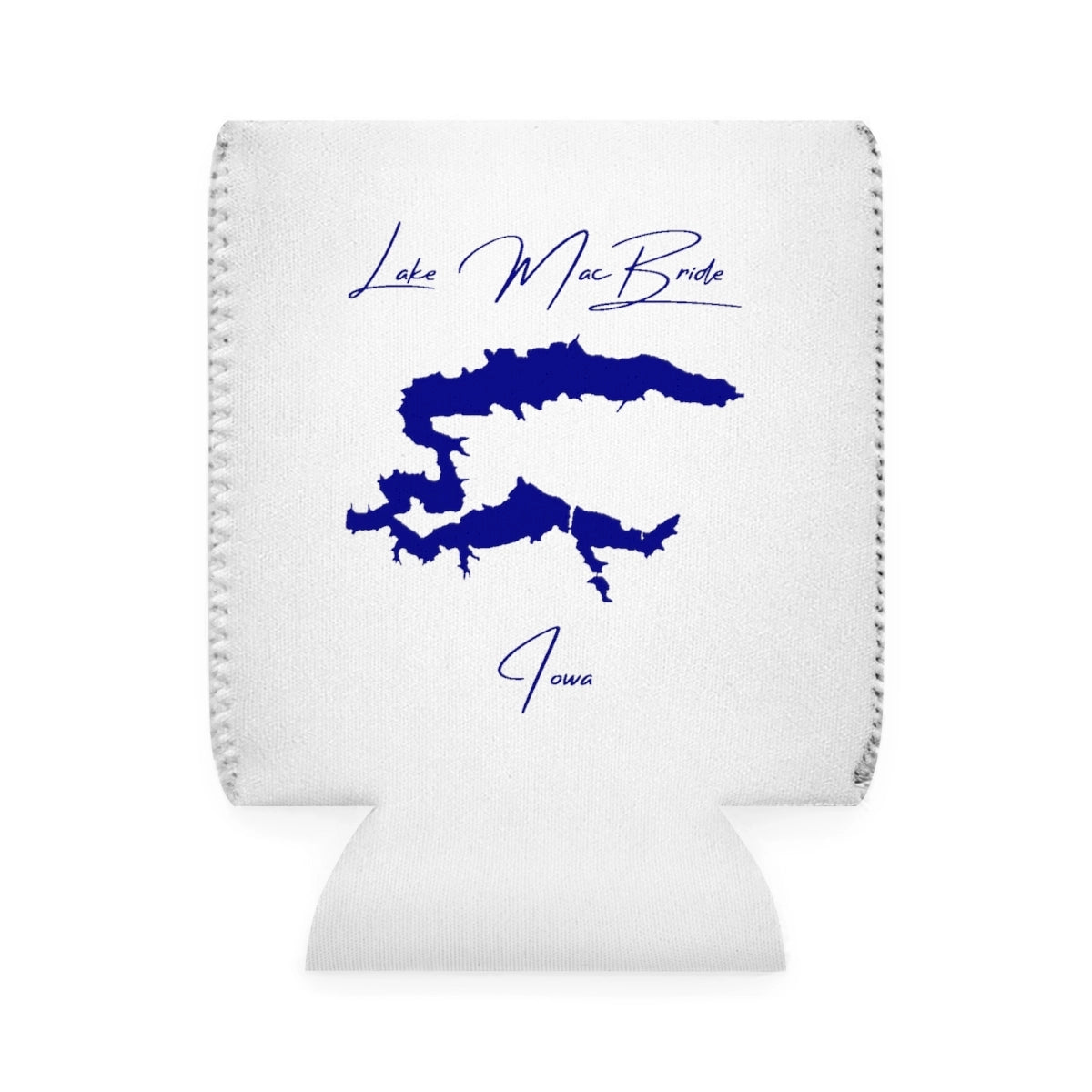 Iowa  Lake  MacBride  Can  Koozie  front  position  view  from  front-1  white.webp