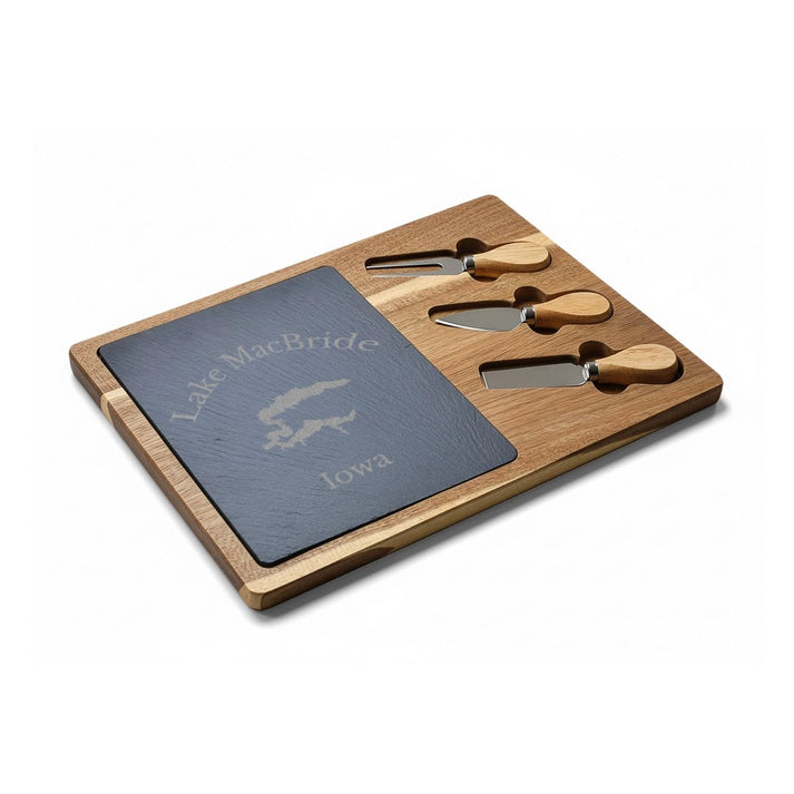 Iowa  Lake  MacBride  Engraved  Charcuterie  Board  other  position  view  from  side  13  3  4  x  9  3  4.webp