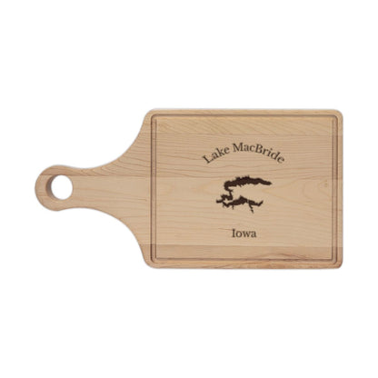 Iowa  Lake  MacBride  Engraved  Cutting  Board  front  position  view  from  front  maple.webp