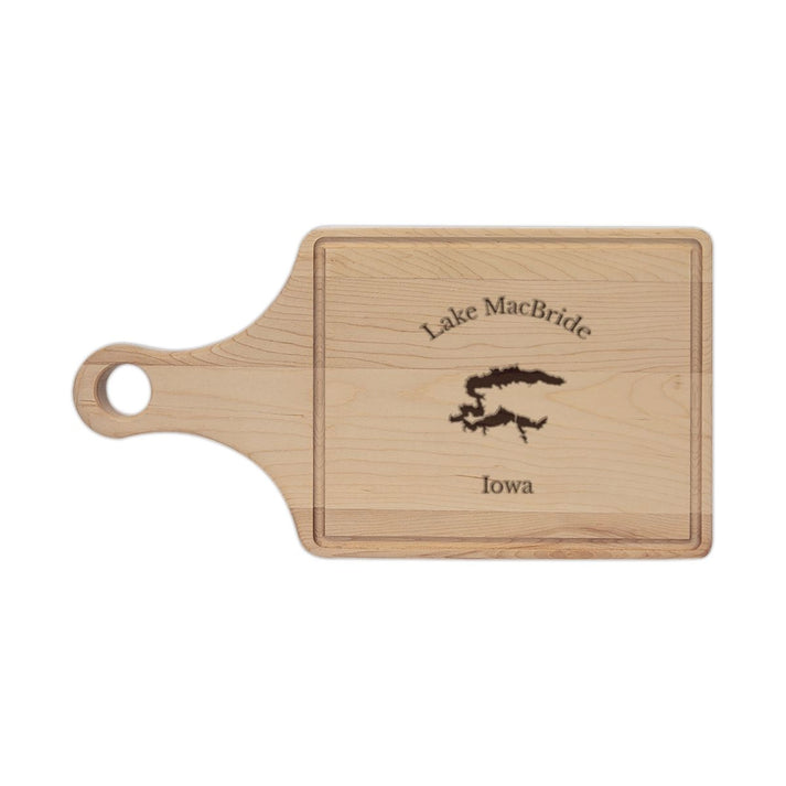 Iowa  Lake  MacBride  Engraved  Cutting  Board  front  position  view  from  front  maple.webp