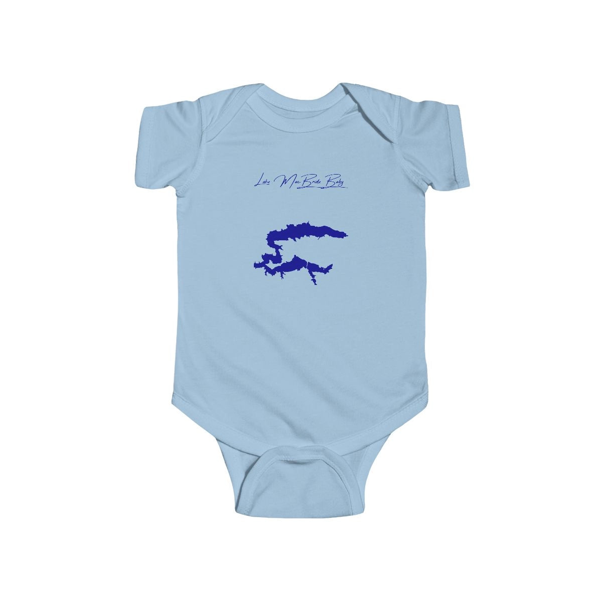 Iowa  Lake  MacBride  Onesie  front  position  view  from  front  light  blue.webp