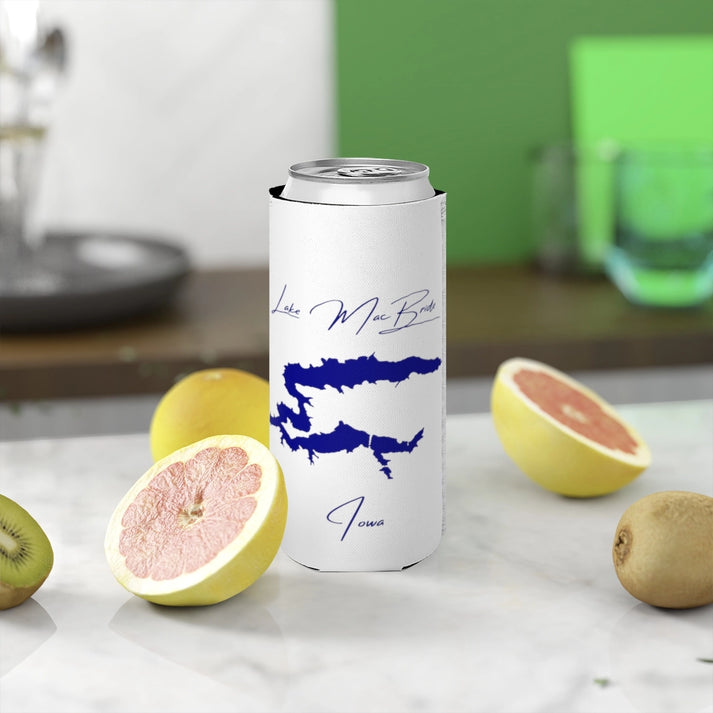 Iowa  Lake  MacBride  Slim  Can  Koozie  front  position  view  from  context-2  white.webp