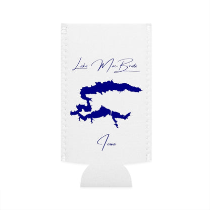Iowa  Lake  MacBride  Slim  Can  Koozie  front  position  view  from  flat-front  white.webp