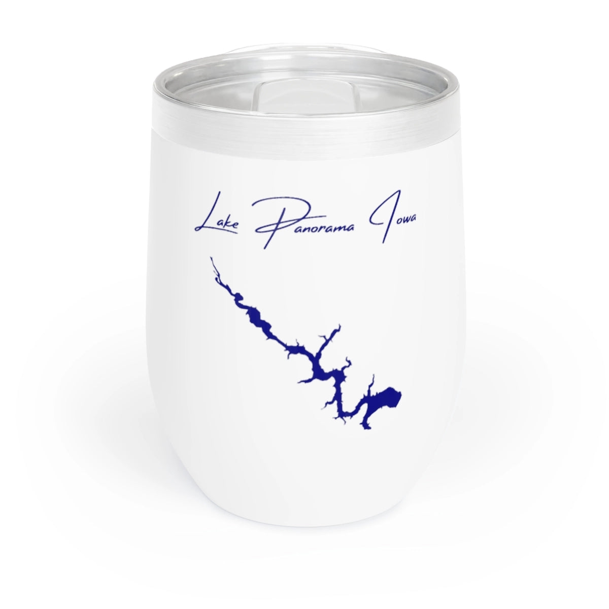 Iowa  Lake  Panorama  Wine  Tumbler  front  position  view  from  front  white.webp