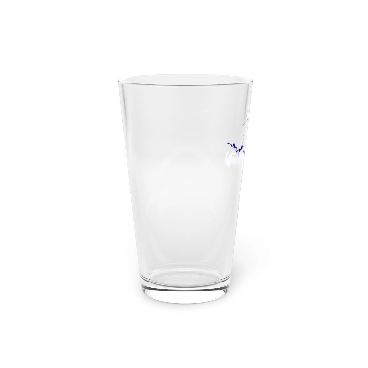 Iowa  Lake  Rathbun  16oz  Pint  Glass  front  position  view  from  left  16oz.webp