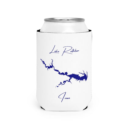 Iowa  Lake  Rathbun  Can  Koozie  front  position  view  from  front-2  white.webp