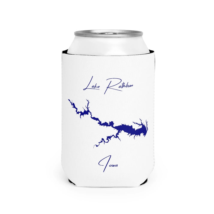 Iowa  Lake  Rathbun  Can  Koozie  front  position  view  from  front-2  white.webp