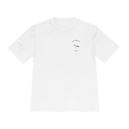 Iowa  Lake  Rathbun  Moisture  Wicking  Tee  front  position  view  from  front  white.webp