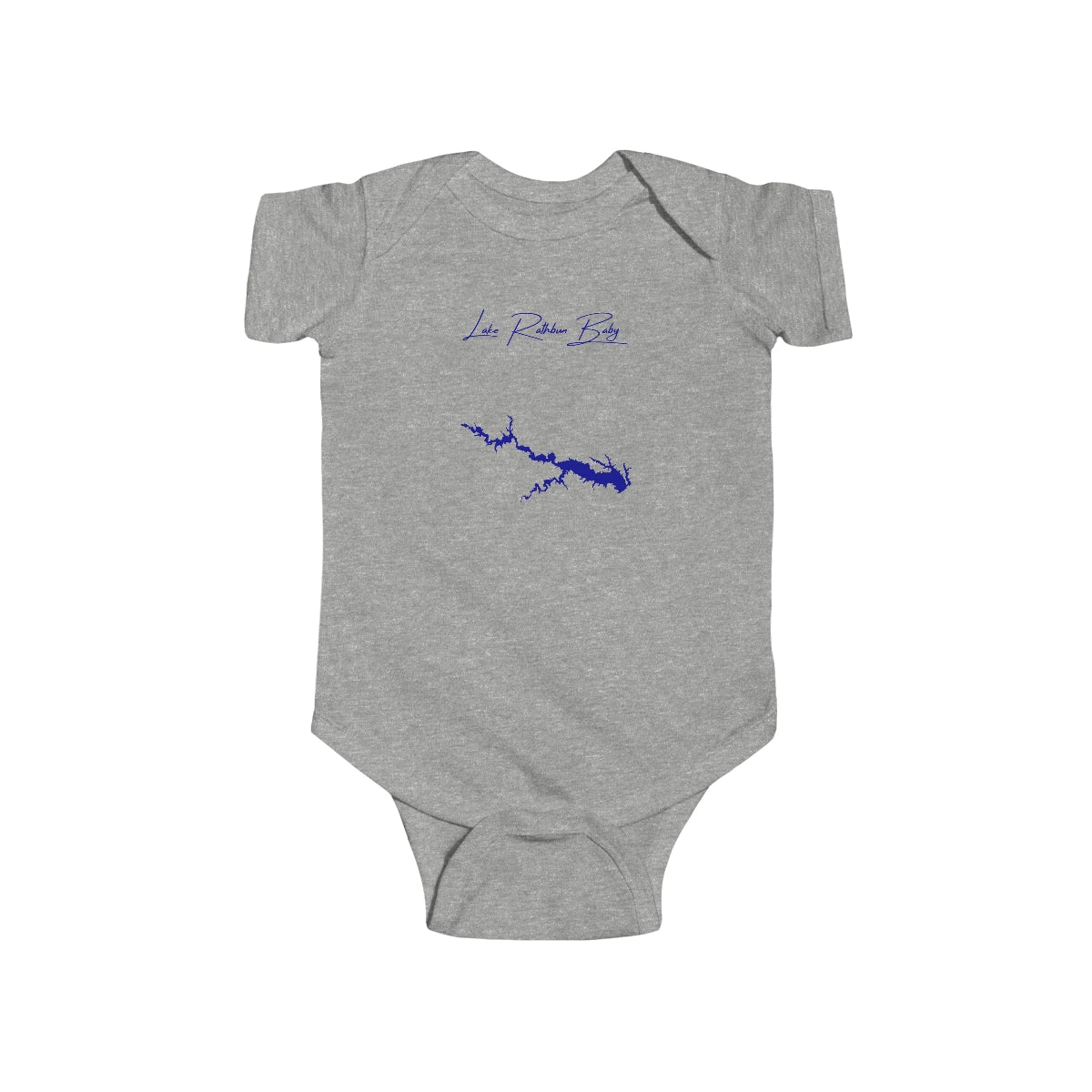 Iowa  Lake  Rathbun  Onesie  front  position  view  from  front  heather.webp