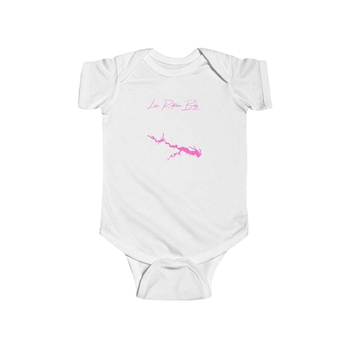 Iowa  Lake  Rathbun  Onesie  front  position  view  from  front  white.webp