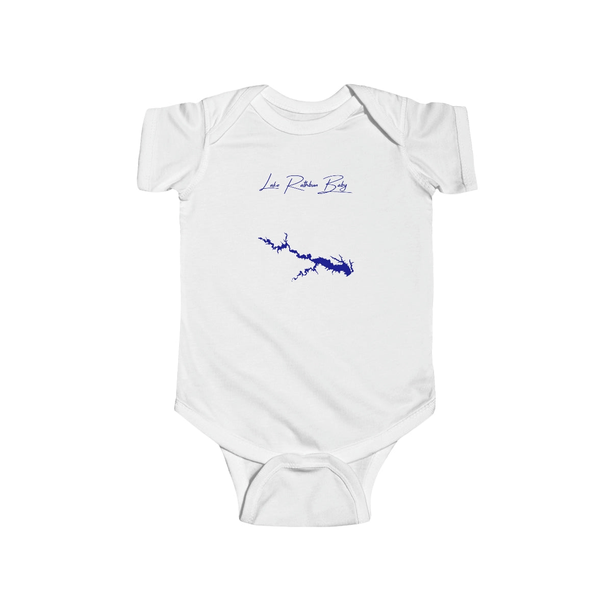 Iowa  Lake  Rathbun  Onesie  front  position  view  from  front  white.webp