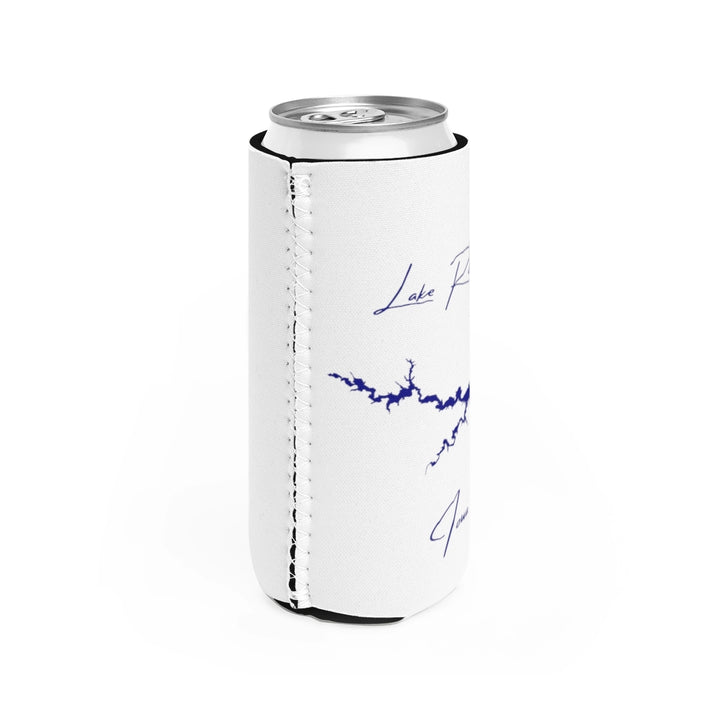 Iowa  Lake  Rathbun  Slim  Can  Koozie  all  position  view  from  right  white.webp