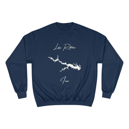 Iowa  Lake  Rathbun  Sweatshirt  front  position  view  from  front  navy.webp