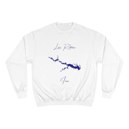 Iowa  Lake  Rathbun  Sweatshirt  front  position  view  from  front  white.webp