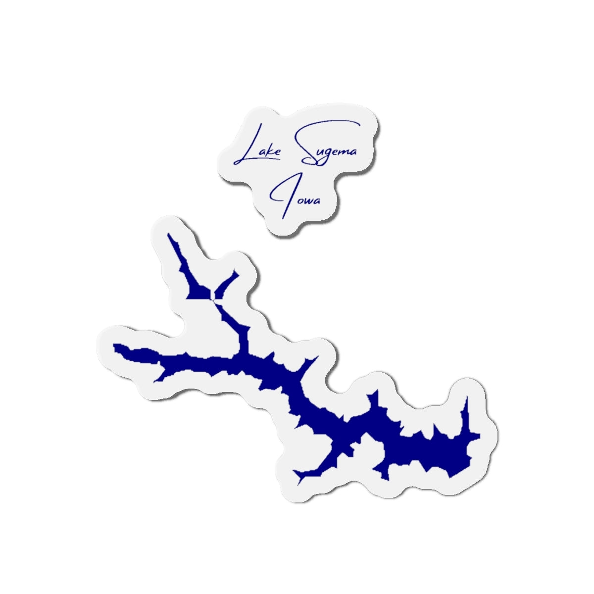 Iowa  Lake  Sugema  Die  Cut  Magnet  front  position  view  from  front  4  x  4.webp