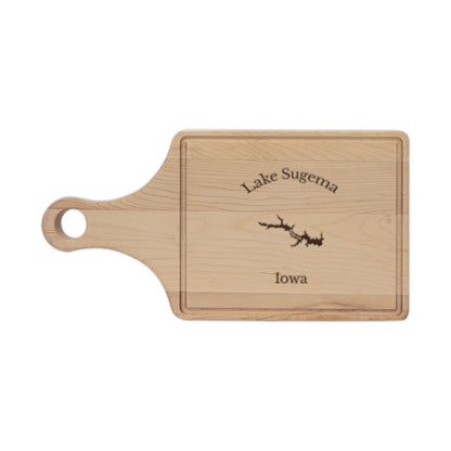 Iowa  Lake  Sugema  Engraved  Cutting  Board  front  position  view  from  front  maple.webp