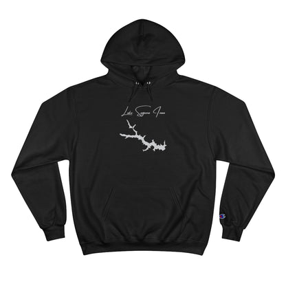 Iowa  Lake  Sugema  Hoodie  front  position  view  from  front  black.webp