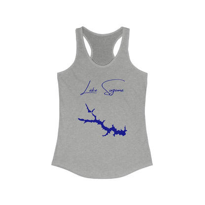 Iowa  Lake  Sugema  Racerback-Tank  front  position  view  from  front  heather  grey.webp
