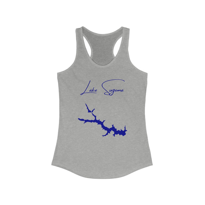 Iowa  Lake  Sugema  Racerback-Tank  front  position  view  from  front  heather  grey.webp