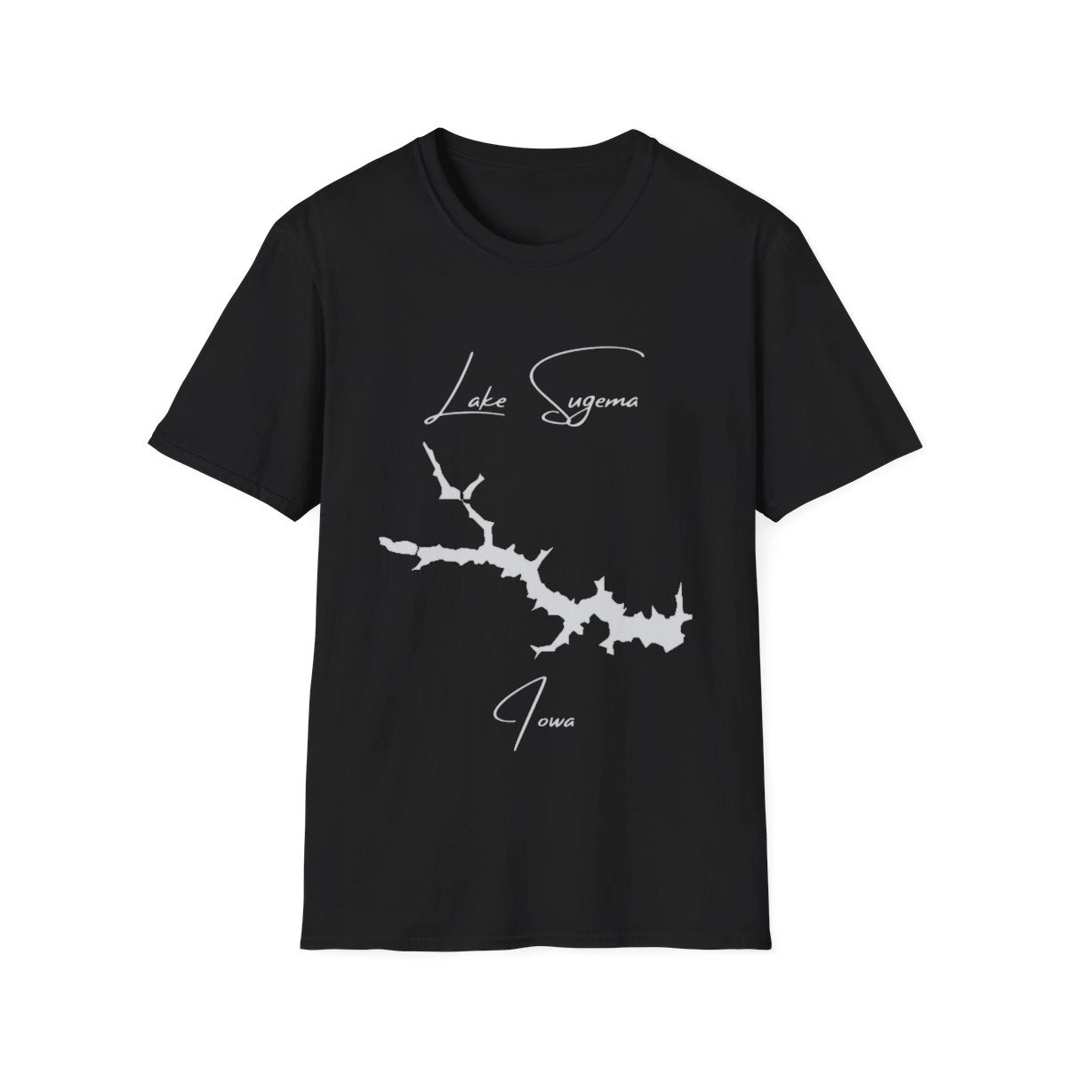 Iowa  Lake  Sugema  T-shirt  front  position  view  from  front  black.webp