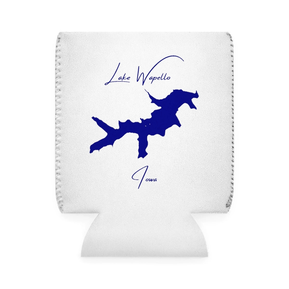 Iowa  Lake  Wapello  Can  Koozie  front  position  view  from  front-1  white.webp