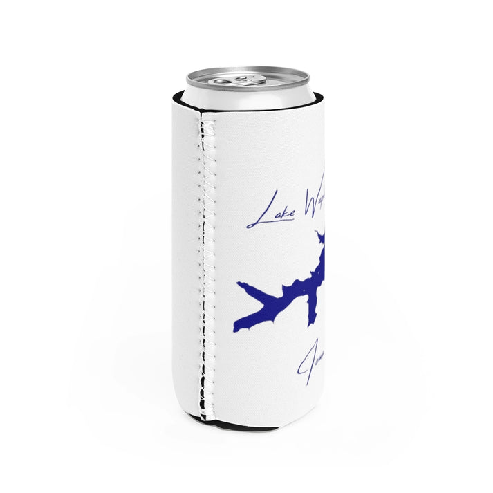 Iowa  Lake  Wapello  Slim  Can  Koozie  all  position  view  from  right  white.webp