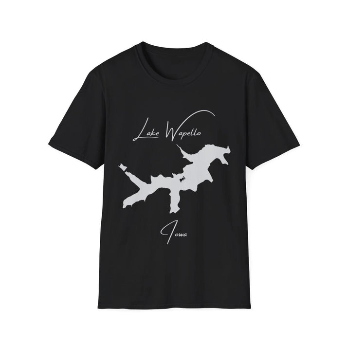 Iowa  Lake  Wapello  T-shirt  front  position  view  from  front  black.webp